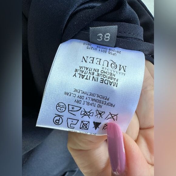 ALEXANDER MCQUEEN Midnight Blue Silk Tuxedo Blazer Jacket 38 - Picture 2 of 11